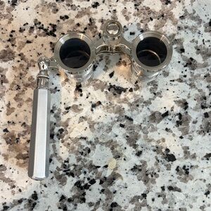 Silver Opera Glasses with extendable Handle